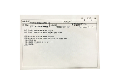 全國(guó)工(gōng)業(yè)生(shēng)産許可證附件(jiàn)